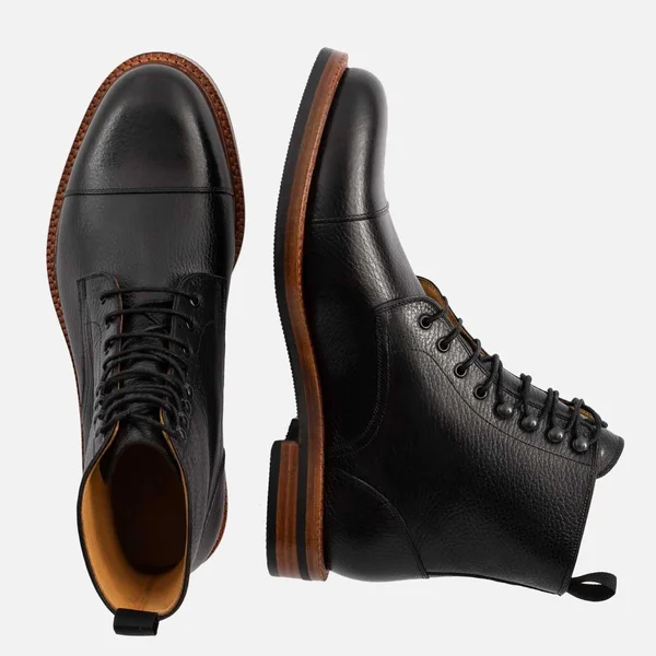 Beckett Simonon Dowler Boots - Pebbled Leather - Black, Size 13, Men's Boot