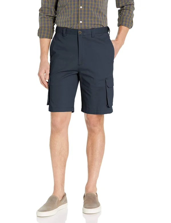 Haggar Mens Stretch Comfort Cargo Shorts - Size: 38, Blue