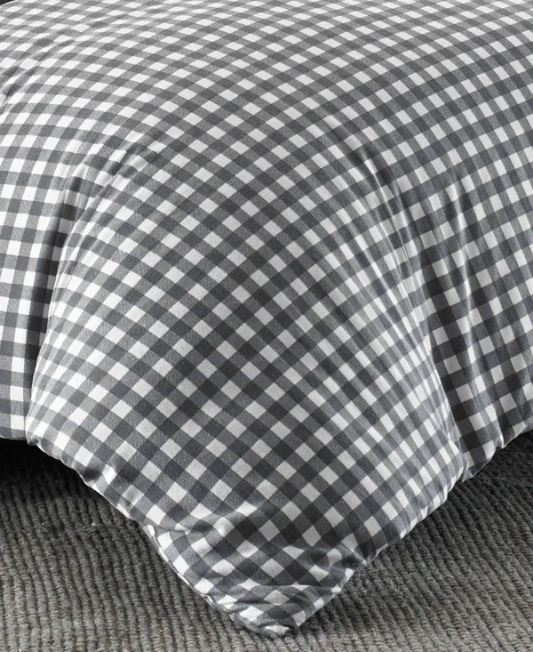 Eddie Bauer Preston Flannel Duvet Cover Set, Grey, King