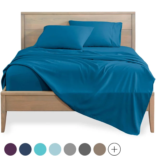 Porch & den Lost Luxury Premium 1800 Series Ultra-Soft Collection Sheet Set Burgundy Queen
