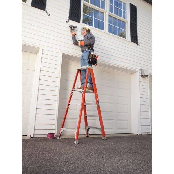 Louisville 6& Platform Step Ladder iA 300lbs Fiberglass Fp1506