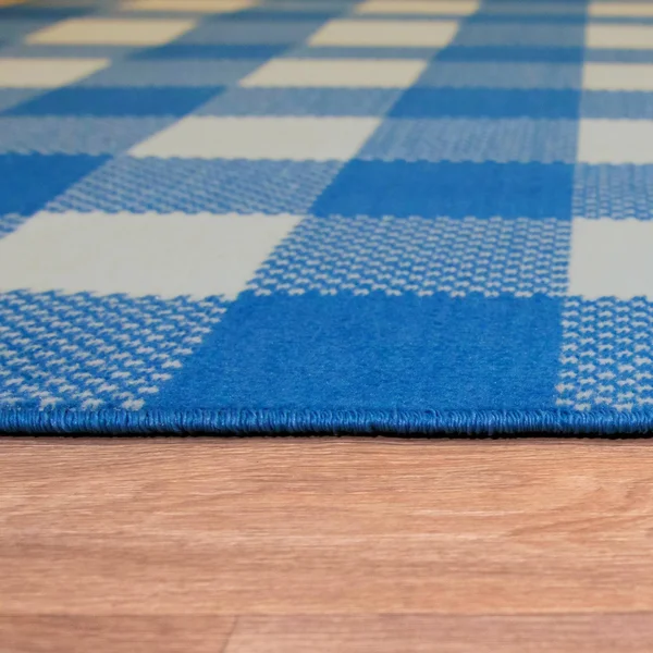 Porch & den Morgen Gingham Indoor/Outdoor Area Rug - 2&7x22 x 7& Runner - Orange