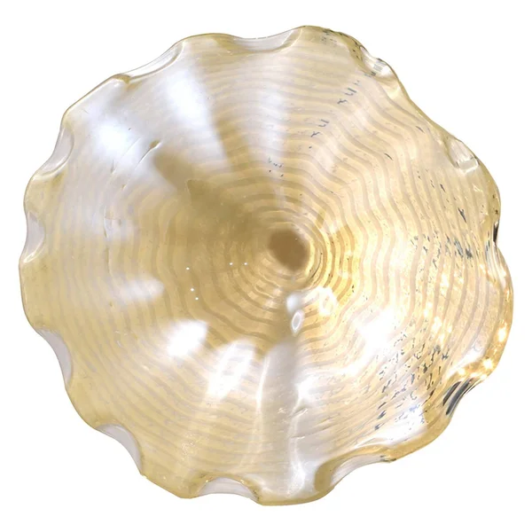 Dale Tiffany Beige Feather 12x22 Hand Blown Art Glass Wall Decor