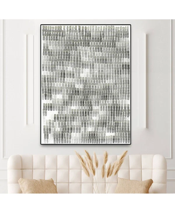 Giant Art Woven Reeds III Oversized Framed Canvas - 40x22 x 60x22 - Multi