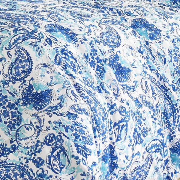 Poppy & Fritz Brooke Duvet Cover Set, Twin, Blue