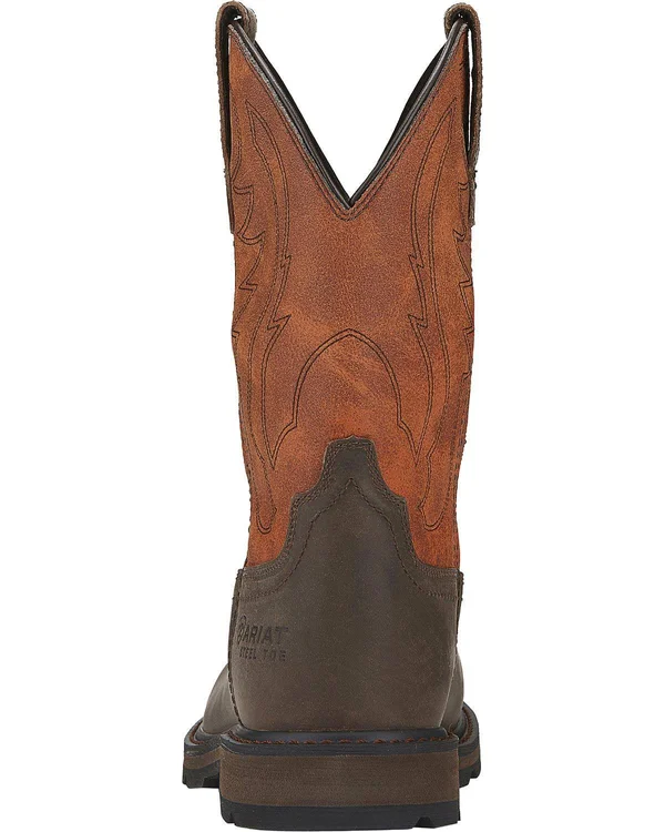 Ariat Groundbreaker Square Toe Steel Toe 9 Men's Brown