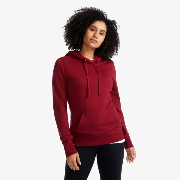 Luxe Supima Pullover - Red Poppy (Size: S) - American Giant