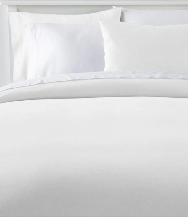 Ultrasoft Comfort Flannel Comforter Cover White Full Size - L.L.Bean