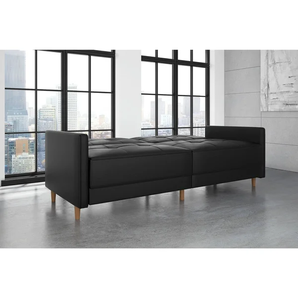 DHP Andora Coil Convertible Futon Couch - White