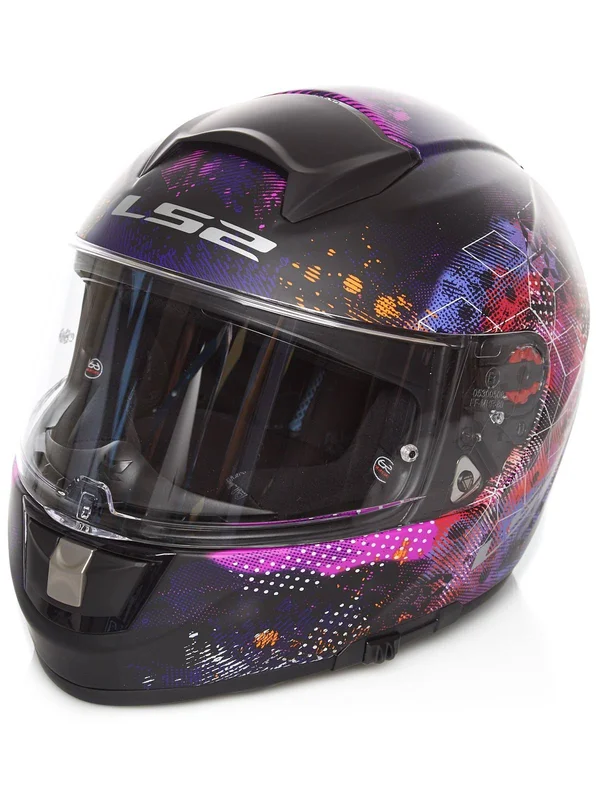 LS2 - Helmet FF397 Vector HPFC Evo Cosmos Matt Black, Pink - Size 3XL