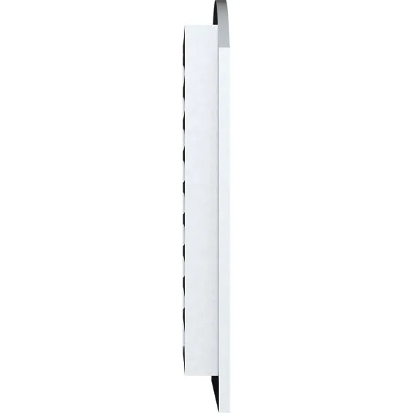 Ekena Millwork GVPAR20X3001FUN 20x22W x 30x22H Arch Top Gable Vent (25x22W x 35x22H Frame Size): Functional, PVC Gable Vent w/ 1