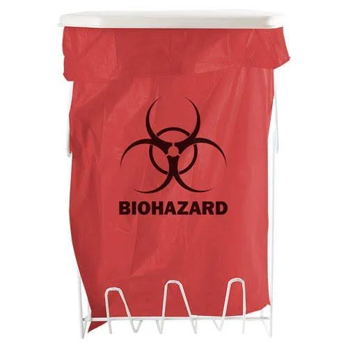 Bowman Dispensers - MW-005, Biohazard Bag Holder, 5 Gallon, White Coated