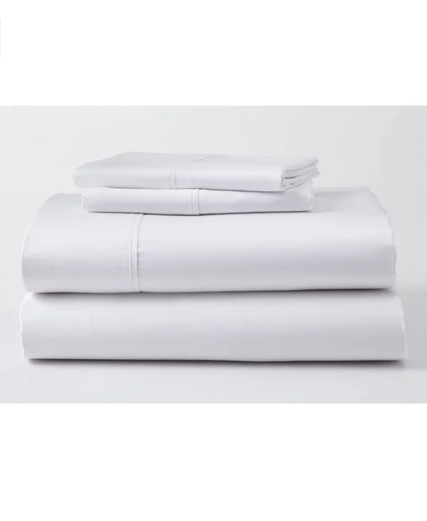 GhostBed Premium Supima Cotton and Tencel Luxury Soft King Sheet Set - White