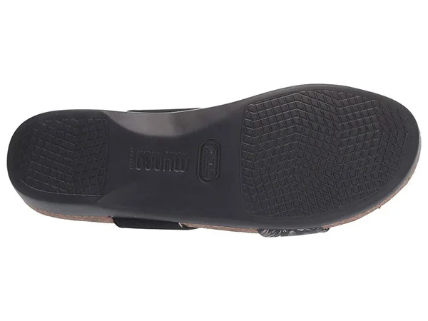 Munro Pisces Womens Molded Insoles Slip on Wedge Sandals - Dark Floral