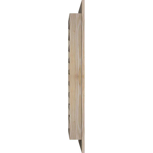 Ekena Millwork 12-in W x 16-in H Vertical Gable Vent (17-in W x 21-in H Frame Size): Unfinished - Functional, Smooth Pine Gable V