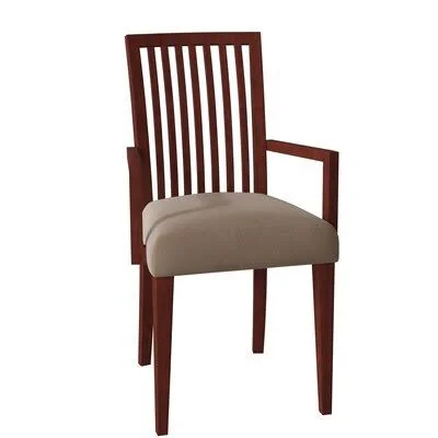 Skyline Solid Wood Dining Chair Saloom Furniture Body Fabric: Sunbrella Spectrum Mushroom - Frame Color: Aurora