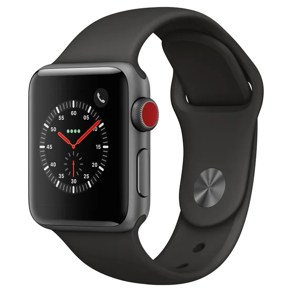 Apple Watch Series 3 - 38mm - GPS + Cellular - Space Gray Aluminum Case - Gray Sport Band