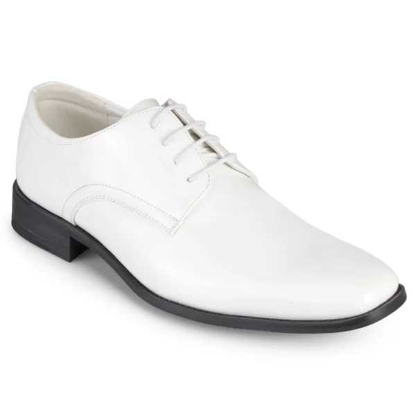 Vance Co. Men's Faux Leather Lace-Up Dress Shoes - White - 8