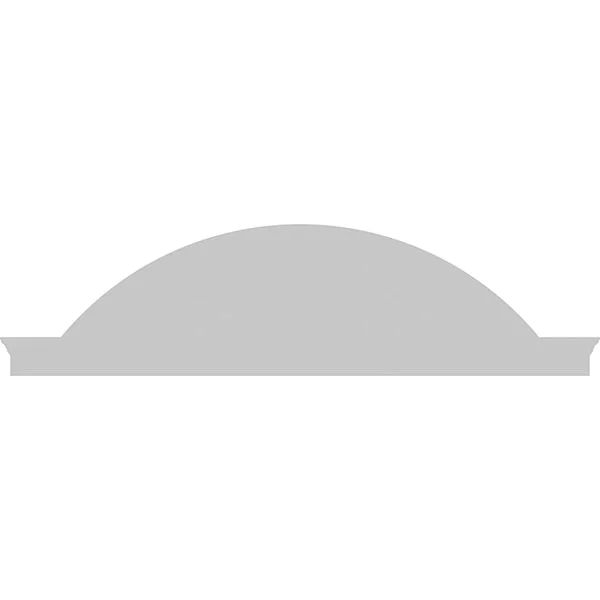 Ekena Millwork PEDPS086X225SGF01 86x22W x 22-1/2x22H x 2-1/2x22P Segment Arch w/ Flankers Sunburst Architectural Grade PVC Pedim