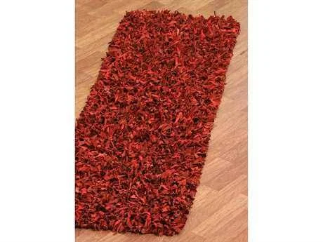 Pelle Leather Red Area Rug St. Croix Rug Size: Runner 2&6x22 x 12&