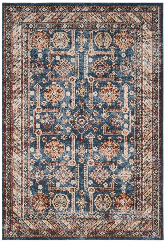 Safavieh BIJ653B-5SQ Square Traditional Bijar Area Rug Royal & Ivory - 5 x 5 ft.