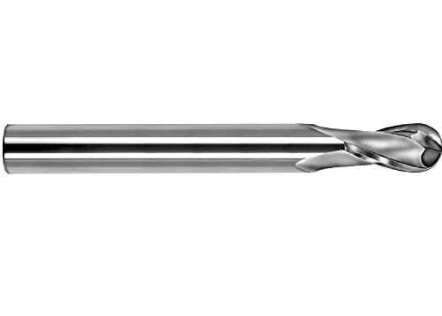 SGS 32216 59B 2 Flute Ball End Long Reach General Purpose End Mill - Titanium Nitride Coating, 5/8x22 Cutting Diameter, 1-1/8x22