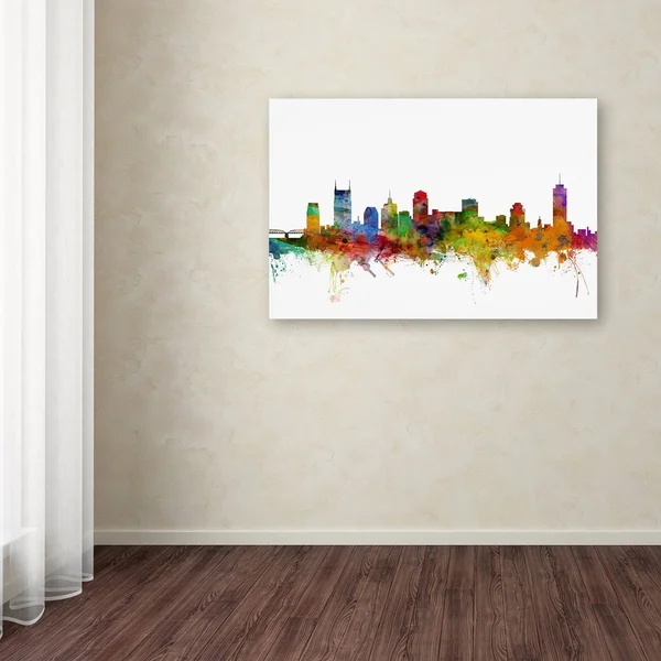 Trademark Global Michael Tompsett 'Nashville Tennessee Skyline' Canvas Art