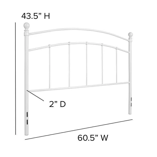 Queen Woodstock Decorative Metal Headboard White - Riverstone Furniture