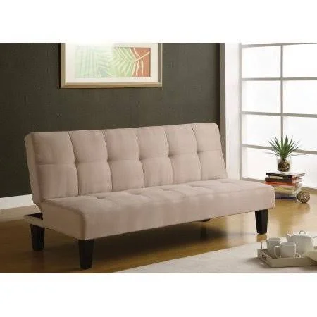 Acme Emmet Adjustable Sofa - Beige Microfiber, Size: 32x31x66