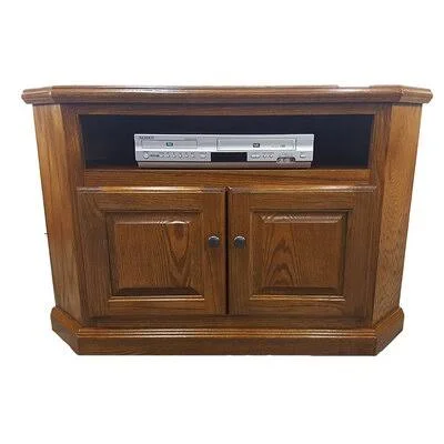 Cloquet Solid Wood Corner TV Stand for TVs Up to 43x22 Darby Home Co Color: Classic Bourbon