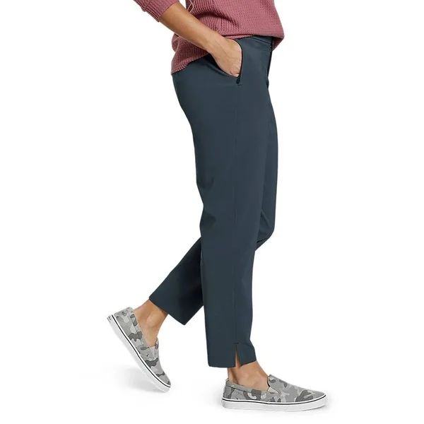 Eddie Bauer Women's Incline High-Rise Slim Ankle Pants - Blue - 4