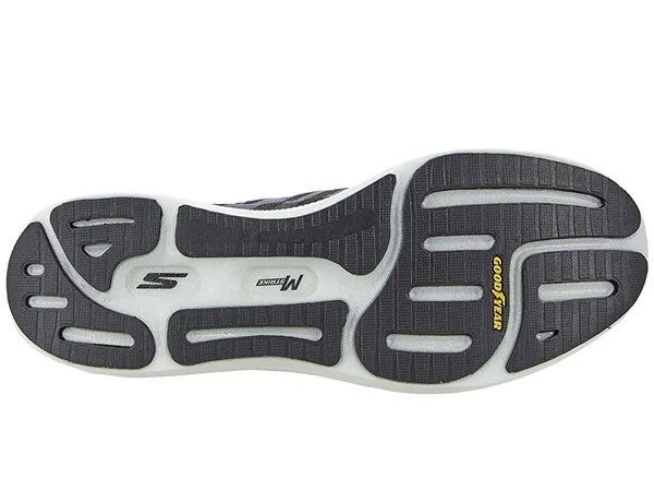 Skechers Men's Go Run Razor Sneakers, Black/White, 7.5