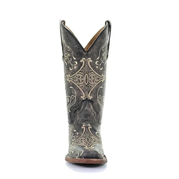 Corral Women's L5078 Circle G Embroidery Leather Cowgirl Boots