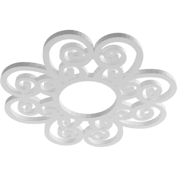 Ekena Millwork CMPP32COSNI 32x22OD x 11x22ID x 1x22P Cohen Architectural Grade PVC Pierced Ceiling Medallion, Nickel