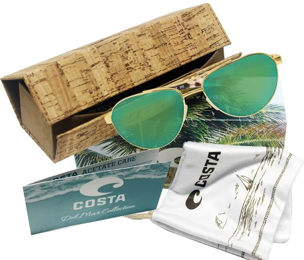 Costa Del Mar Fernandina 580P Sunglasses - Brushed Gold/Green