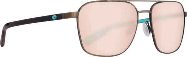 Costa Del Mar Wader 580P Polarized Sunglasses, Gold/Silver