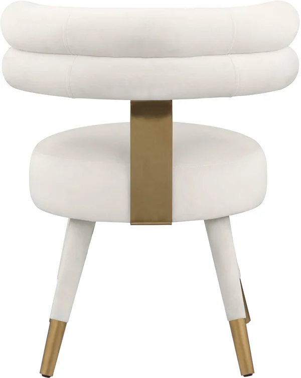 Meridian Furniture Fitzroy Cream Velvet Dining Chair (Set of 2)