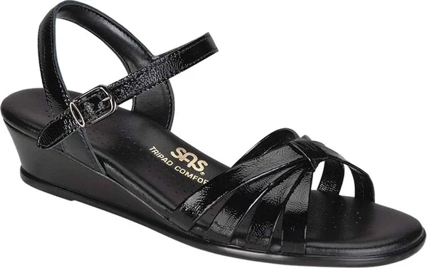 SAS Shoes Women's Strippy - Black Patent