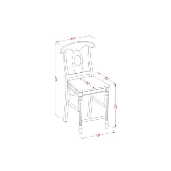 East West Furniture VNKE5-WHI-W 5 Piece High Table and 4 Bar Stools Set