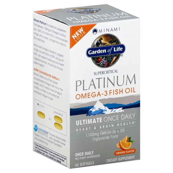 Garden of Life Minami Fish Oil, Platinum, Orange Flavor, Softgels - 60 softgels
