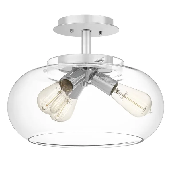 Quoizel 3 Light Andrews Semi-Flush Mount Polished Chrome ANW1714C