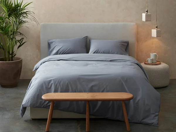 Coyuchi, 300 Thread Count Organic Percale Fitted Sheet Queen Quartz