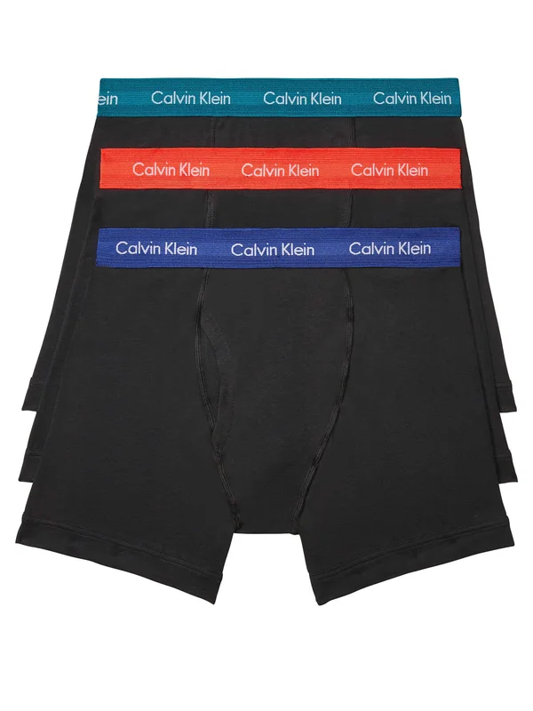Men's Calvin Klein 3-Pack Stretch Boxer Briefs - Size: XL, Red Overfl