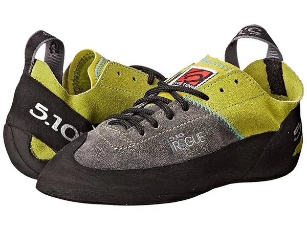 Five Ten Rogue Lace-Up Climbing Shoe Neon Green/Charcoal, 9.5