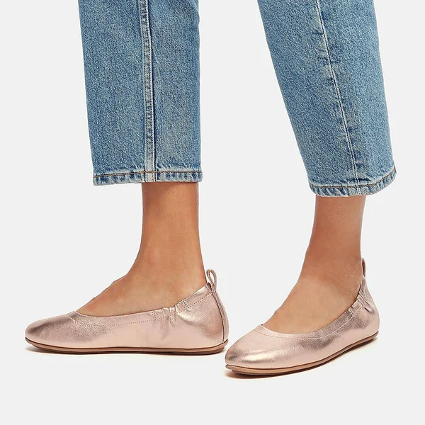 Fitflop Women's Allegro Rose Gold Ballet Flats