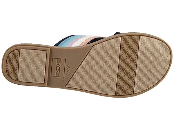 Toms Viv (Navy Multi Canvas/Translucent Stripe) Women's Sandals