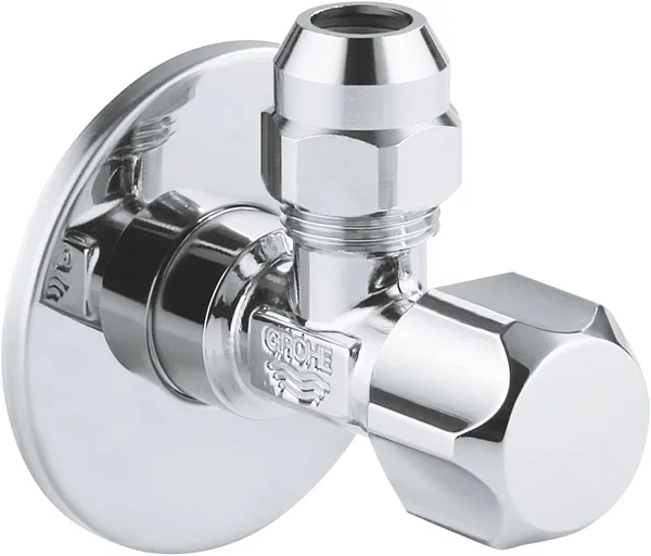 Grohe 22018000 Angle Valve for Single Lever Mixer Tap with Roughened Thread for Simple Sealing, Wall Connection 1/2 inch with Sl