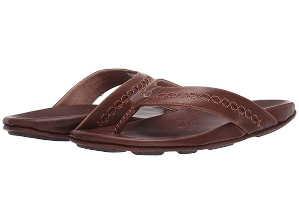 Olukai Honoli&i Sandals - Men's Toffee/Toffee, 10