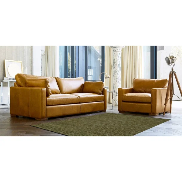 Matador Leather Chindi Green Rug St. Croix Rug Size: 4& x 6&