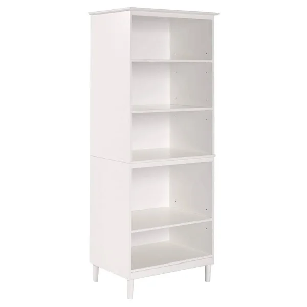 Walker Edison Spencer 70x22 Tall 4 Shelf Wood Bookcase - Caramel